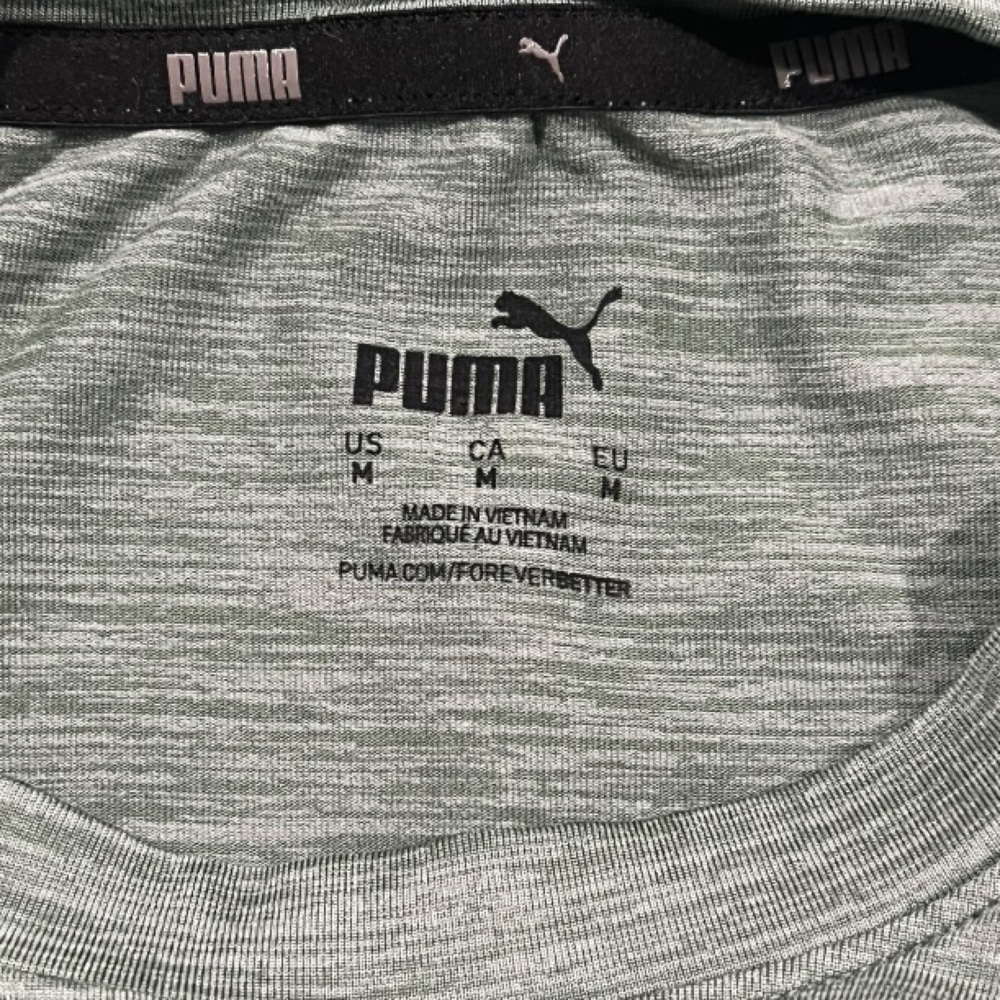 Bundle men’s size M Puma Men's Green and Athletic Works Black Short Sleeve Tees - Picture 4 of 9